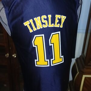 NBA Navy and Yellow Men's Jersey